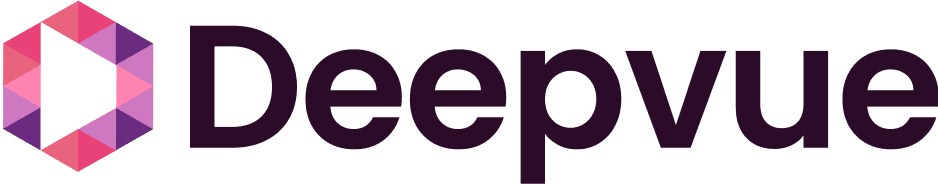 The Deepvue logo features a hexagonal geometric design on the left, while the word "Deepvue," styled in Saasio purple text, is elegantly displayed on the right.