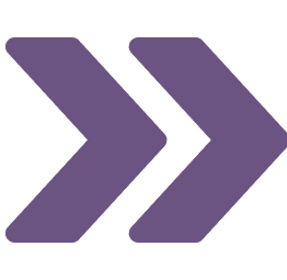 Two purple, rightward-pointing chevrons placed side by side against a white background.
