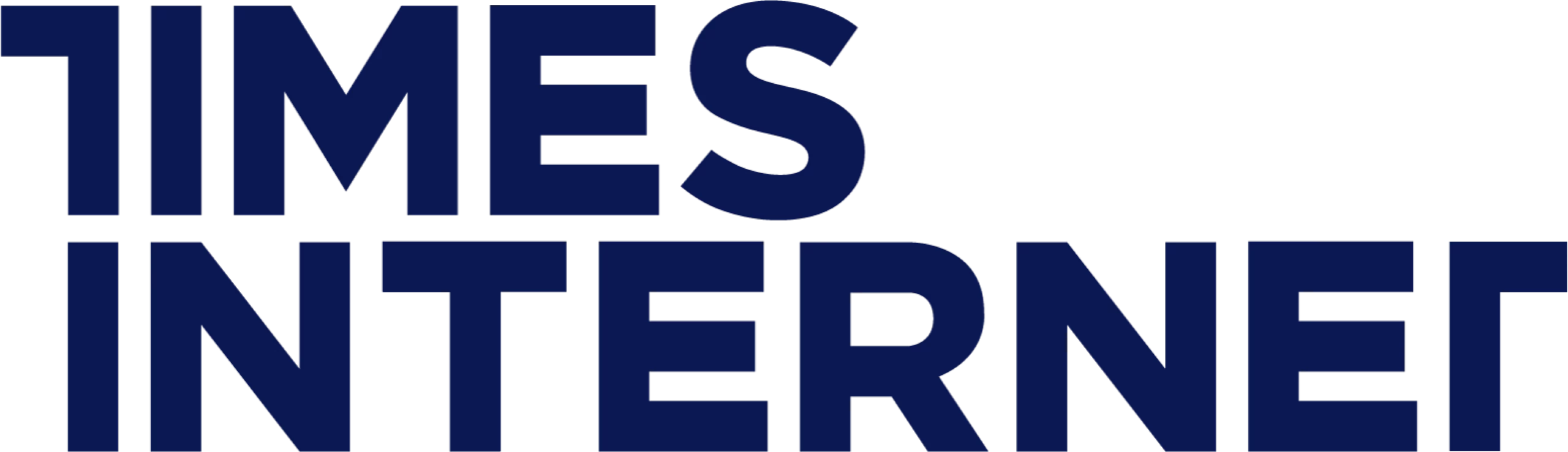 Logo of Times Internet with dark blue letters on a white background.